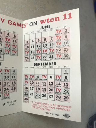 Vintage 1962 Hamm ' s Beer Minnesota Twins MLB Baseball Sports Schedule 7