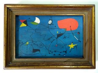JOAN MIRÓ - OIL ON CANVAS,  vintage rare,  art,  signed.  (PICASSO ' S TIME) 2