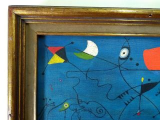 JOAN MIRÓ - OIL ON CANVAS,  vintage rare,  art,  signed.  (PICASSO ' S TIME) 8