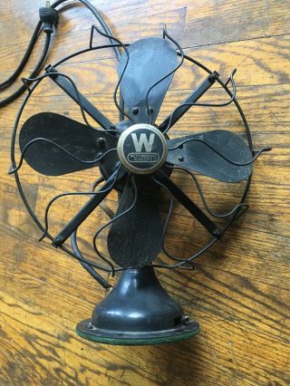 Vintage Antique Westinghouse Whirlwind Oscillating Electric Fan Art Deco 272854b