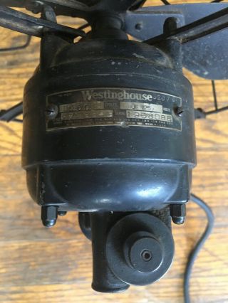 Vintage Antique Westinghouse Whirlwind Oscillating Electric Fan Art Deco 272854B 2