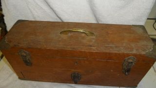 A RARE WOODEN CASED WITH DRAWER CRAFT TOOL LEATHER TOOL SET 150,  PIECE 7