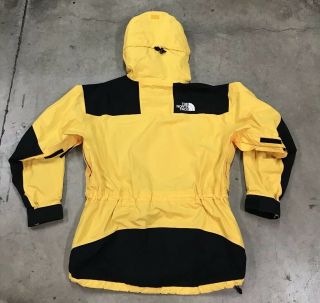 Vintage 90s North Face Men ' s XL Mountain Jacket Gore - Tex Wind Raincoat Yellow 3