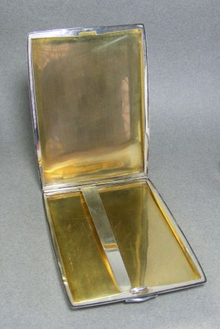 Vintage Napier Solid Sterling Silver Cigarette Case - 130 gm 2