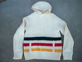 Vtg Ralph Lauren Polo Jeans Wool Point Blanket Sweater Hoodie Men 