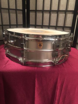 Vintage 1966 Ludwig Acrolite Snare Drum With Ludwig Case