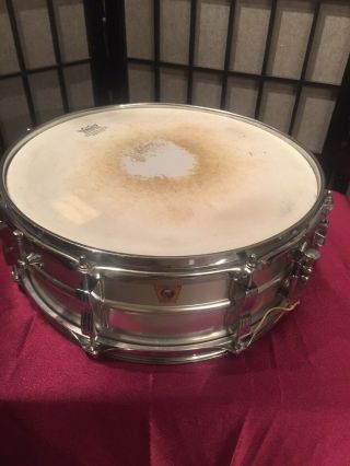 Vintage 1966 Ludwig Acrolite Snare Drum with Ludwig Case 2