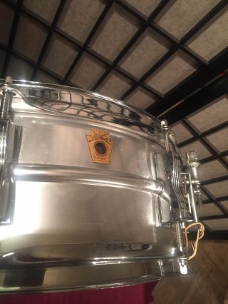 Vintage 1966 Ludwig Acrolite Snare Drum with Ludwig Case 6