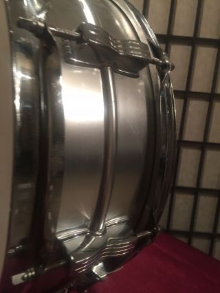 Vintage 1966 Ludwig Acrolite Snare Drum with Ludwig Case 7