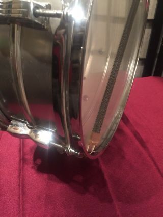 Vintage 1966 Ludwig Acrolite Snare Drum with Ludwig Case 8