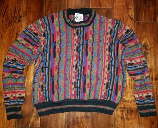 Vintage Purely Australian Clothing Co Coogi Style Sweater Wool Knit Size Small S