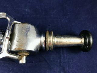 Vintage Nickel plated Brass Fire Hose Nozzle with Elkhart Brass Mfg,  Co.  sprayer 3