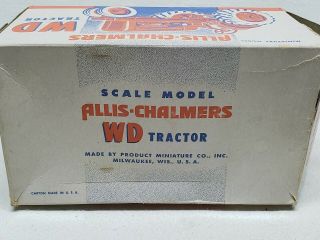 Vintage Product Miniatures Allis Chalmers WD 1/16 plastic tractor RARE 11