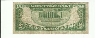 Rare US $5 Silver Certificate Misprint Upside Down Reverse Error 1934 Dollar 3