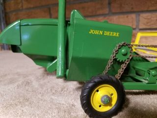 Vintage ERTL ESKA John Deere Chain Drive Pull COMBINE Pressed Steel Farm Toy USA 6