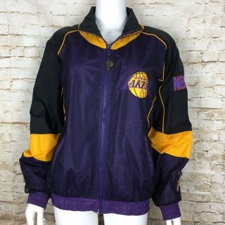Rare Vintage 90’s Pro Player Women’s Jacket Small Los Angeles Lakers Nylon Mesh