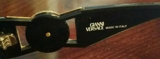 Extremely Rare Vtg Gianni Versace Sunglasses MOD 424/C RH COL 852BK - Italy/Case 3