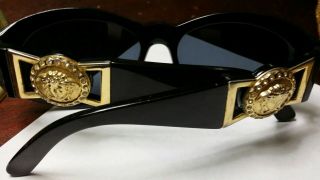 Extremely Rare Vtg Gianni Versace Sunglasses MOD 424/C RH COL 852BK - Italy/Case 4