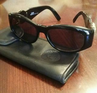 Extremely Rare Vtg Gianni Versace Sunglasses MOD 424/C RH COL 852BK - Italy/Case 5