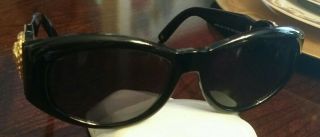Extremely Rare Vtg Gianni Versace Sunglasses MOD 424/C RH COL 852BK - Italy/Case 9