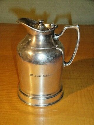 Vintage Waldorf Astoria Silver 7 " Coffee Carafe By D.  W.  Haber & Son Ny Bin $60