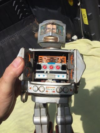 Vintage RARE Unique 1960 ' s TIN HORIKAWA SPACE ASTRONAUT ROBOT toy - Japan 6