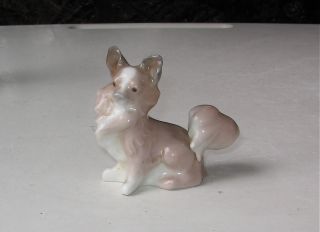 Vintage Lladro Longhaired Chihuahua Figurine
