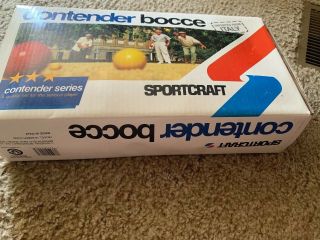 Vintage BOCCE BALL SET Made In Italy Wood COMPLETE with Instructions SPORTCRAFT 2