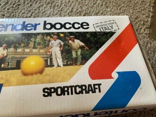 Vintage BOCCE BALL SET Made In Italy Wood COMPLETE with Instructions SPORTCRAFT 3