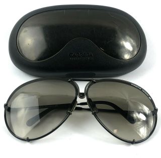 Vintage Porsche Design 5621 Carrera Black Large Aviator Sunglasses,  Case,  Lenses