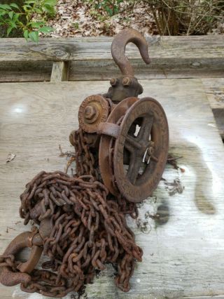 Vintage Yale And Towne Chain Hoist As - Is