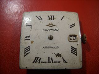 Movado Vintage Mens Wristwatch Automatic Movement Calendar 28 Jewells To Repair