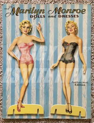 Rare 1953 Marilyn Monroe Dolls And Dresses Paper Dolls Authorized Edition