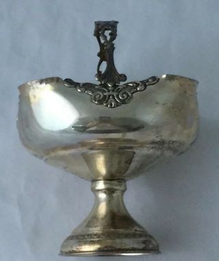 Antique 800/1000 Silver Hallmarked Compote Bowl Basket 5 1/4 