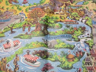 Vintage Walt Disney Disneyland Park Map 1968 Authentic 8