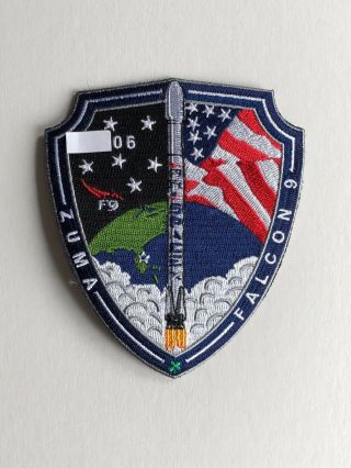 Spacex Employee Numbered Patch: Zuma With Employee Serial Number Rare