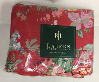 Vintage Ralph Lauren,  set king flat and fitted sheets,  Beach House Fuchsia 4