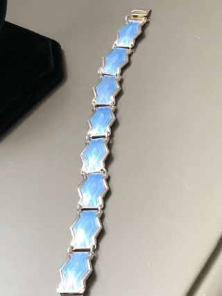 Bernhard Meldahl Sterling Silver enamel bracelet Norway Norwegian 8