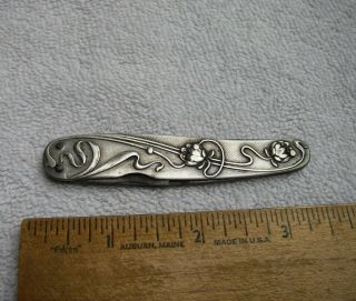 Rare Wm B Kerr Art Nouveau Sterling Pen Knife - 3 - Blades - - Nr