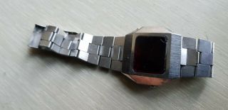 VINTAGE COMPUCHRON RED LED WATCH MADE IN JAPAN 6