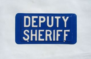 Vintage Deputy Sheriff License Plate Police