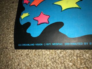 Dreamland Vision True Vintage Psychedelic Blacklight Poster 1971 2