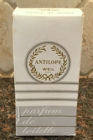 Vtg Antilope Parfum De Toilette Made By Weil Paris 2oz Nib