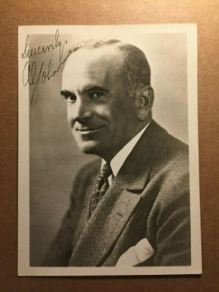 Al Jolson Rare Vintage Autographed Photo The Jazz Singer