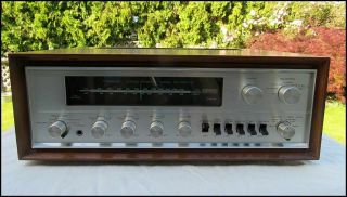 Vintage Pioneer Sx - 1000tw Am/fm Solid State Stereo Receiver W/ Wood Cabinet Nr