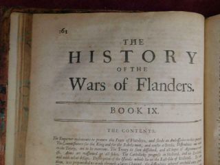 HISTORY WARRS of FLANDERS by BENTIVOGLIO/WAR BELGIUM/MANUSCRIPT/ RARE 1678,  $895 12