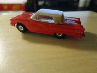 Vintage Aurora Vibrator Ho Slot Car Thunderbird Red/tan Roof