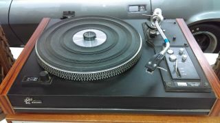 Vintage Sansui Sr - 717 Turntable Direct Drive With Strobe Light Great