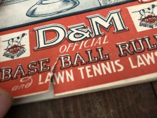 Vtg 1915 Draper & Maynard Sporting Goods Base Ball Rules Booklet Ty Cobb Rare 3