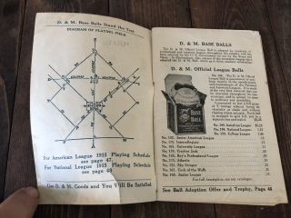 Vtg 1915 Draper & Maynard Sporting Goods Base Ball Rules Booklet Ty Cobb Rare 5